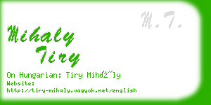 mihaly tiry business card